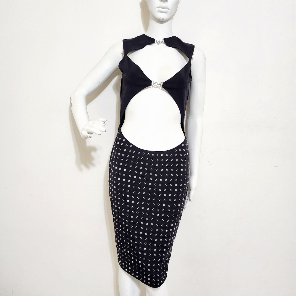 Rare Gianni Versace Studded Dress sz 42, XS/SM